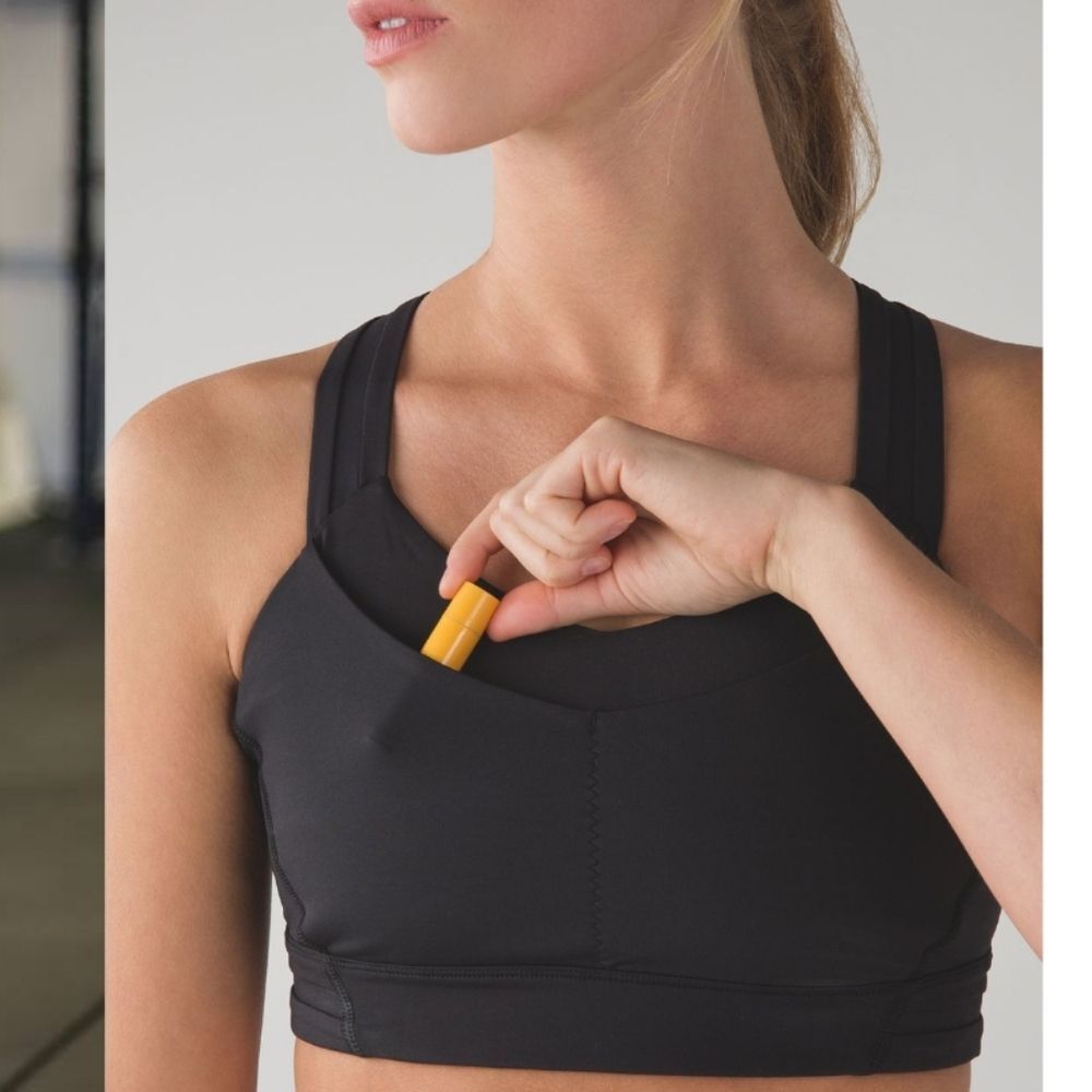 Lululemon Rack Pack Bra Black W2CAES Size 4 Sports Bra